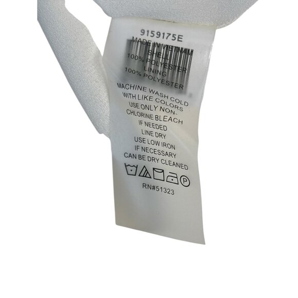 Sleeveless Ivory Ruffle Neck Blouse Vince Camuto Womens Size L 100% Polyester - Picture 5 of 8